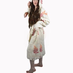 Yaprak Müslin Peştemal Pamuk Bornoz Püsküllü Sabahlık Cotton Muslin Hammam Dressing Gown